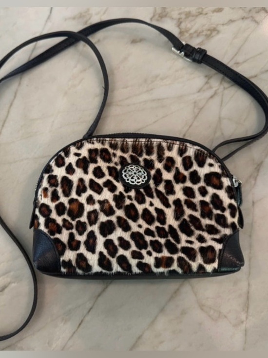 Brighton Handbags - Brighton Ferrara collab leopard print calf hair dome crossbody bag